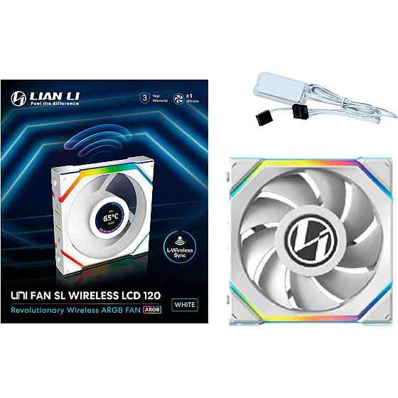 Вентилятор Lian Li Uni Fan SL Wireless LCD Reverse 120-1 White (G99.12RSLLCD1W1W.00) ( 16850 ) Харьков