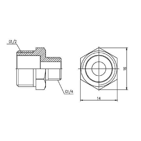 Ніпель редукційний Thermo Alliance Forte 1/2"х1/4" SF359156 Київ