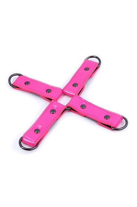 Крестообразная система фиксации NS Novelties Electra Hog Tie, розовый Sex Aura Киев - изображение 1