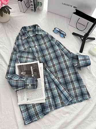 Женский стильный оверсайз костюм в фланель клеточку. Одесса
