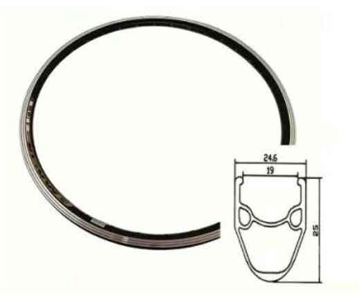 Обод   велосипедный 26 (36 спиц, алюминий, двойной) S26X1.95 , 14G X 36H  520G -2 Мукачево