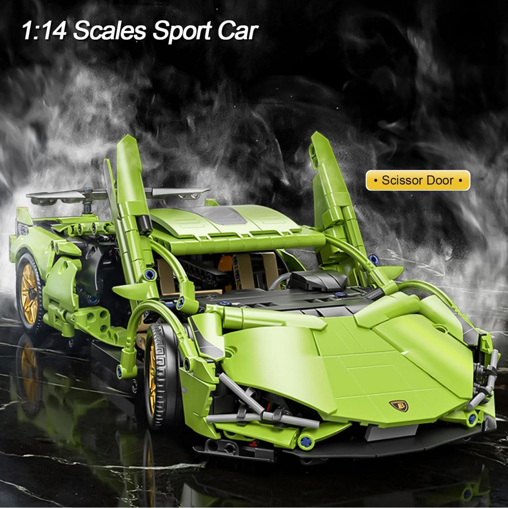 Конструктор Technik Lamborghini Sián Green FKP 37, 1280 деталей сумісний з lego-лого Київ - фото 4