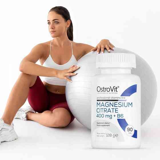 Цитрат магнію 400 мг + B6 Ostrovit Magnesium Citrate 400 mg + B6 90tabl Луцьк