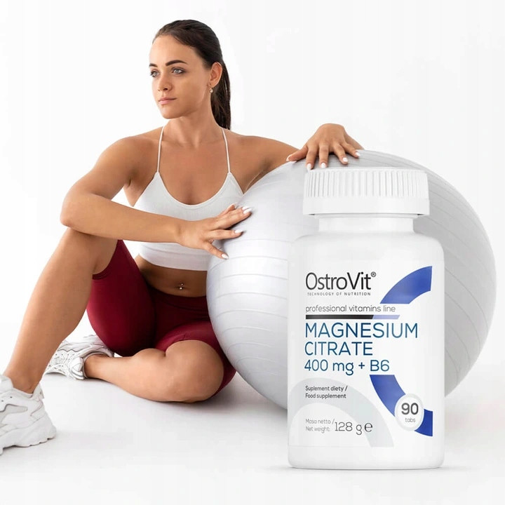 Цитрат магнію 400 мг + B6 Ostrovit Magnesium Citrate 400 mg + B6 90tabl Луцьк - фото 3