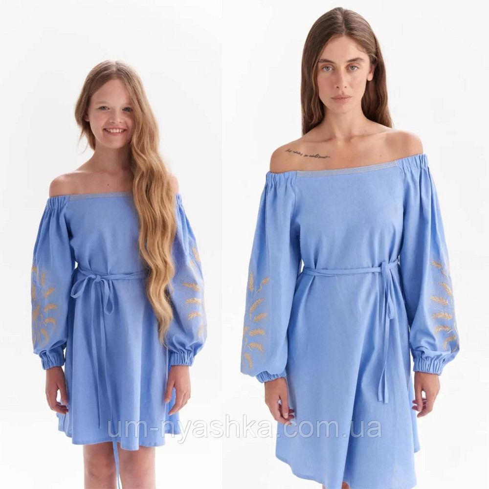 Жіноча вишита сукня льон Колоски Непереможна Кривий Ріг - фото 1