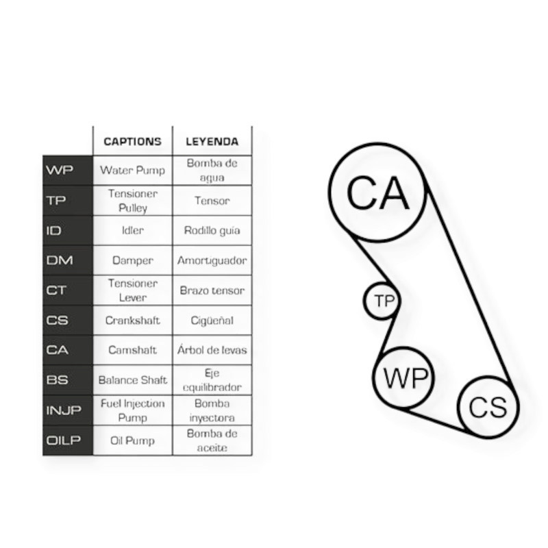 Ремкомплект Citroen Berlingo, Expert 1.8 96- (ремінь, ролики, помпа) - ГРМ Мукачево - фото 1