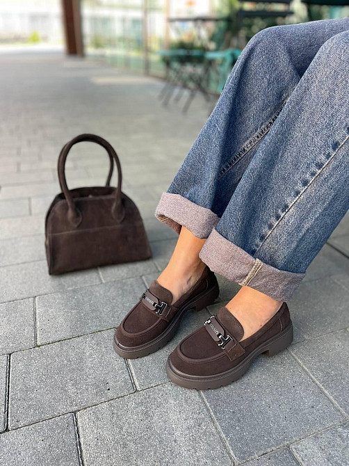 PLPS Туфлі жіночі PLPS R060-6 коричневі (весна-осінь, замша натуральна) (6005) Коломия - фото 1