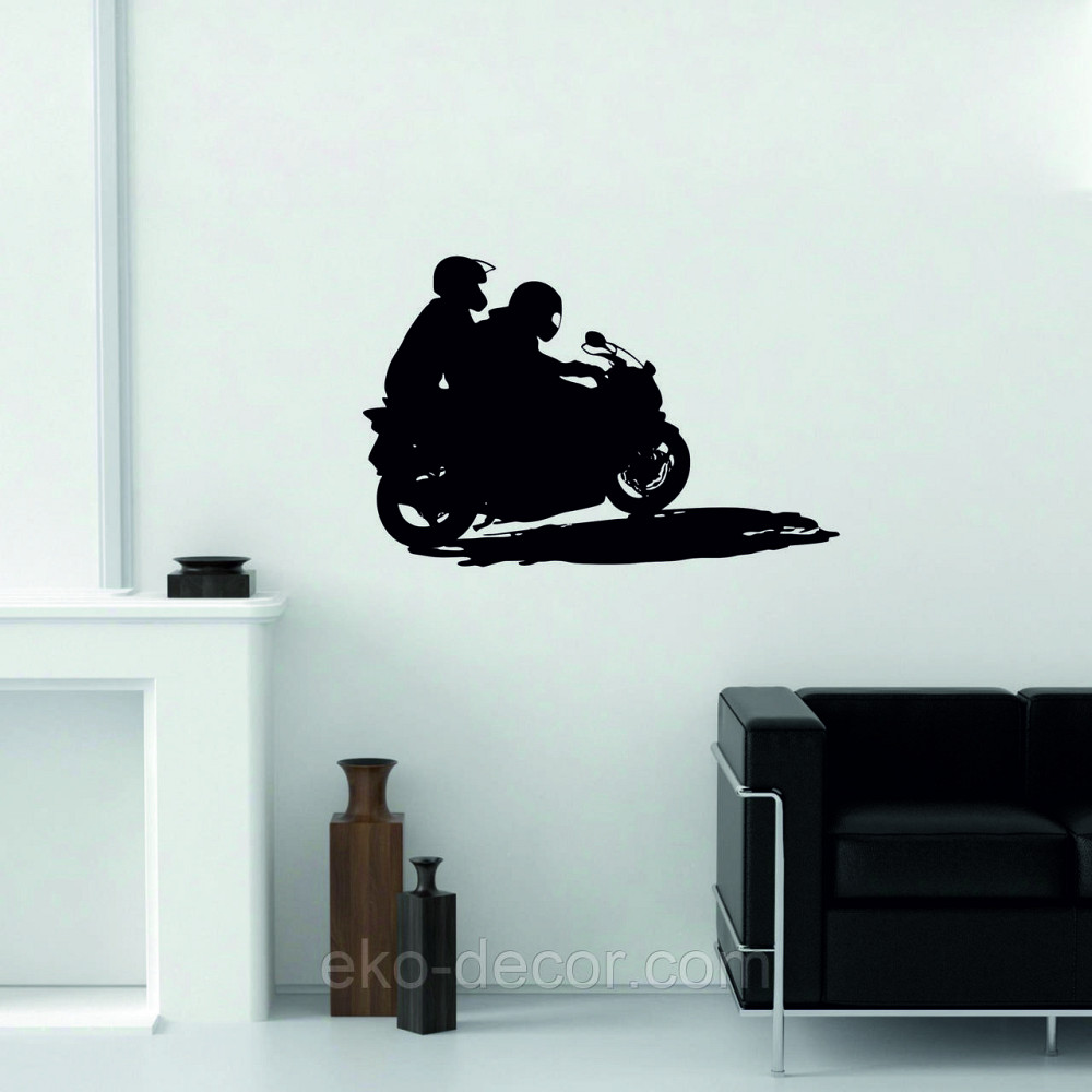 Декоративное настенное Панно «Мотоцыкл с коляской» Декор на стену 110*71 см, Черный Киев - изображение 5