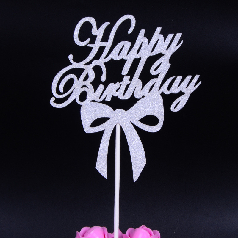 Табличка для торта Happy Birthday 11 на 13 см серебристый Киев - изображение 4