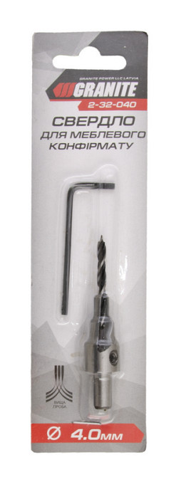 GRANITE Свердло для меблевого конфірмату GRANITE 4.0 мм 2-32-040 Коломия - фото 2