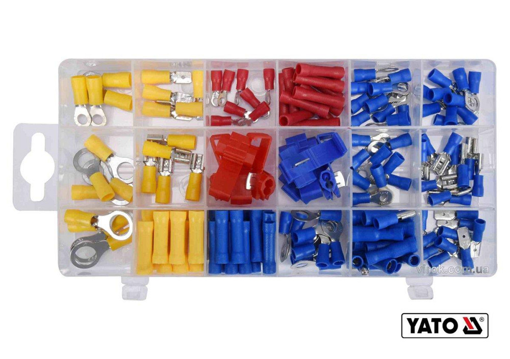 Набір електричних роз'ємів з ізоляцією YATO : 160 шт, в футлярі [24/720] Одеса - фото 1