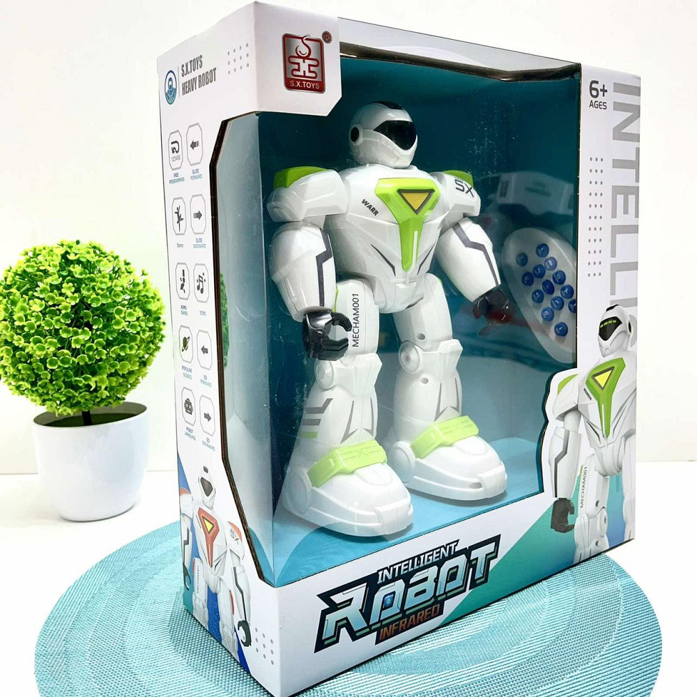 Робот на пульті керуванні танцює музика звук на англійській світ програмований Білий із зеленим (G26) Чернигов - изображение 2