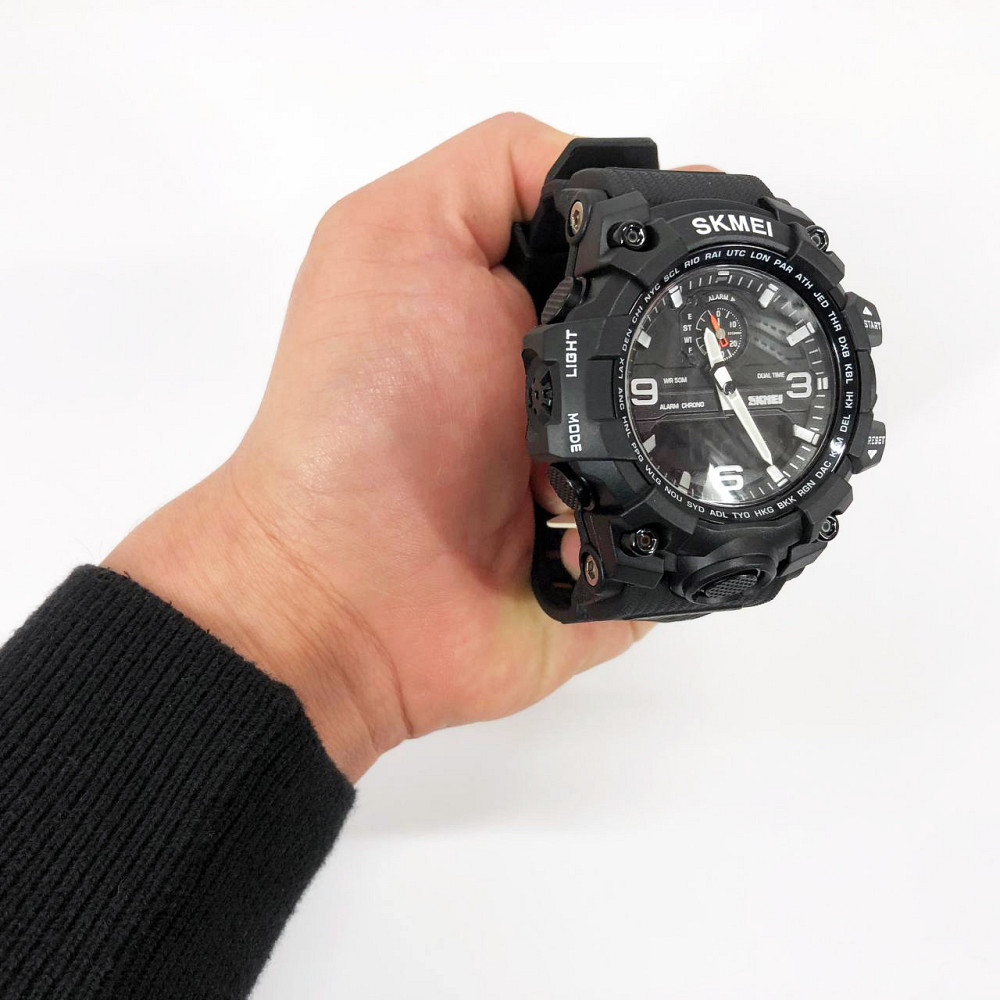 Якісний чоловічий тактичний годинник SKMEI 1586BK BLACK, Оригінальний чоловічий годинник OL-40 Львів - фото 16