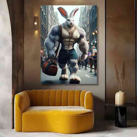 Картина Холсті в спортзал  Кролик KLM_8 Київ