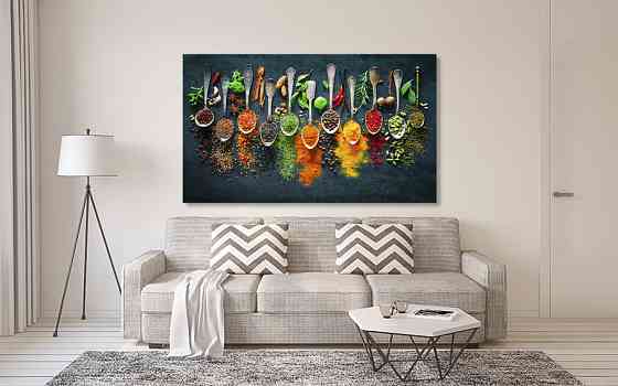 Картина холст у вітальню / спальню   Ложки спецій     MLP_41  ( 60х30см ) 90х180см Київ