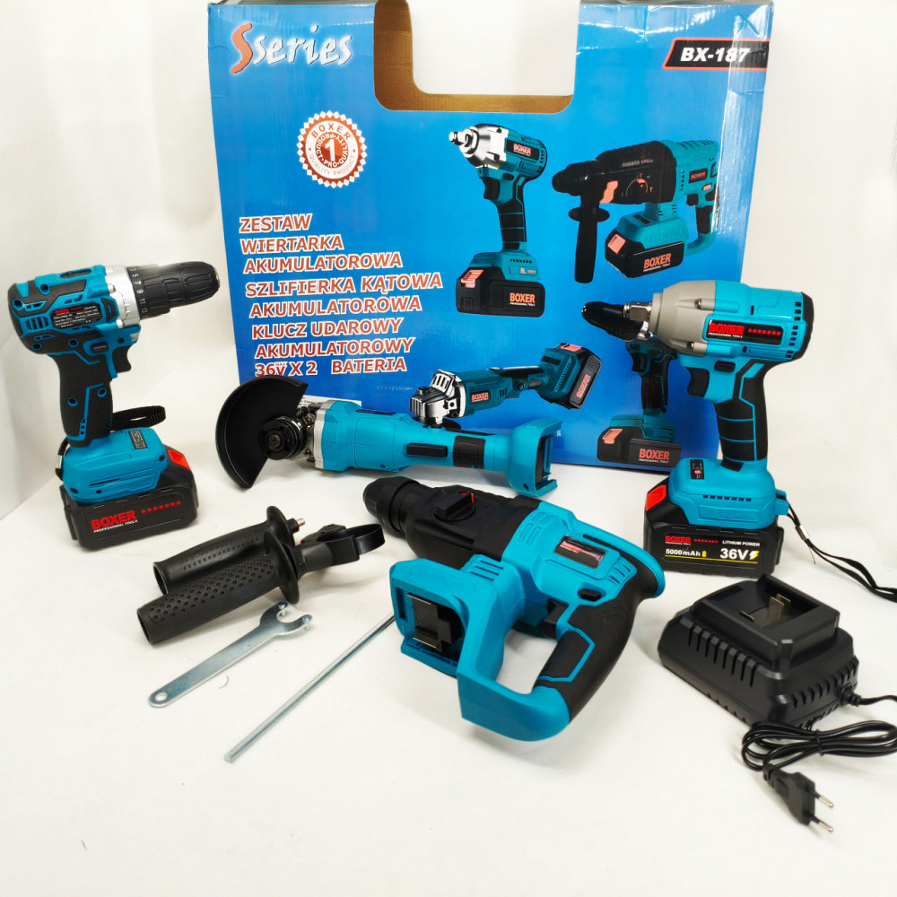 Набір гайковерт шуруповерт перфоратор 48 В Boxer BX-187G набір акумуляторного інструменту ZO-49 Львів - фото 8