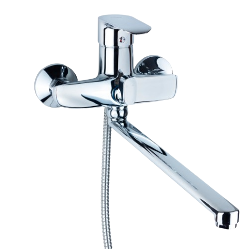 Змішувач KN d40мм для ванної гусак прямий 350мм дивертор вбудований картрідж Aquatica Житомир - изображение 1