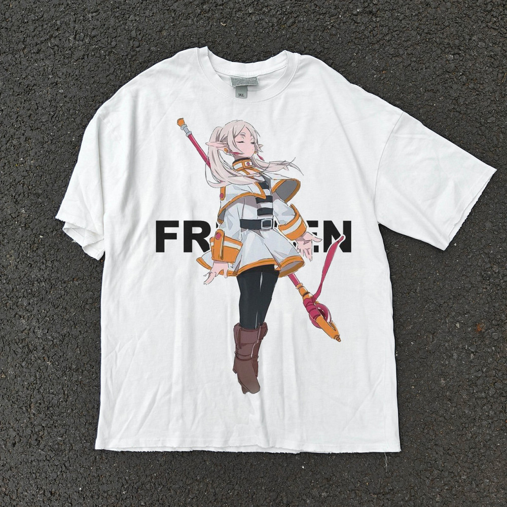 Футболка мужская с принтом аниме Аниме Фриерен Бейонд Джоурнейенд оверсайз (S/M/L) Черний Днепр - изображение 5