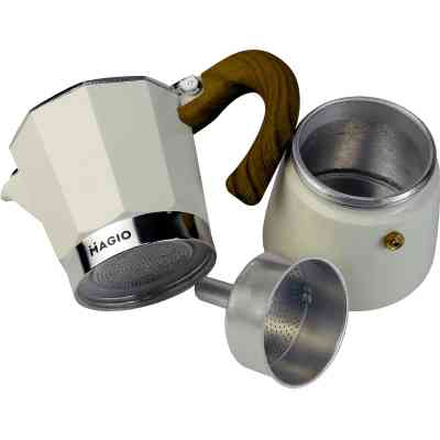 Гейзерная кофеварка Magio Бежева 9 порції 450 мл (MG-1009) Винница