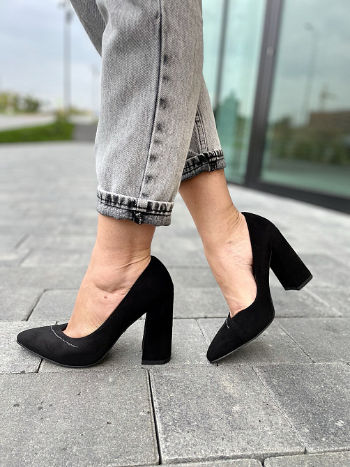 Lino Marano Туфлі жіночі Lino Marano Y471-6 чорні (весна-осінь, еко-замша) (4599) 39 Коломия - фото 1