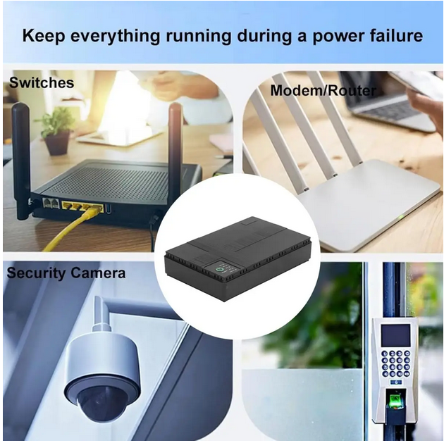 Безперебійник power bank (UPS) RD-73081 36 Вт для WI-Fi роутера 12000 mAh (Чорний) Київ - фото 9