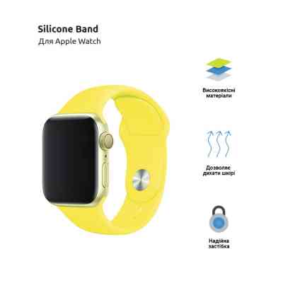 Ремешок для смарт-часов Armorstandart Sport Band (3 Straps) для Apple Watch 42 (Series 11-10)/41/40/38 Yellow (ARM49079) Винница