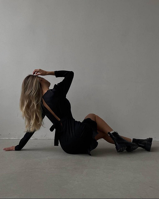 Женская вечерняя романтическая мини-платье из качественной костюмки 46/48 Одесса - изображение 2