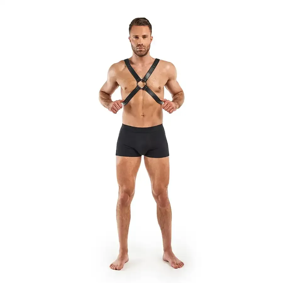 Портупея Bedroom Fantasies Lionel High Halter - Black Львів - фото 4