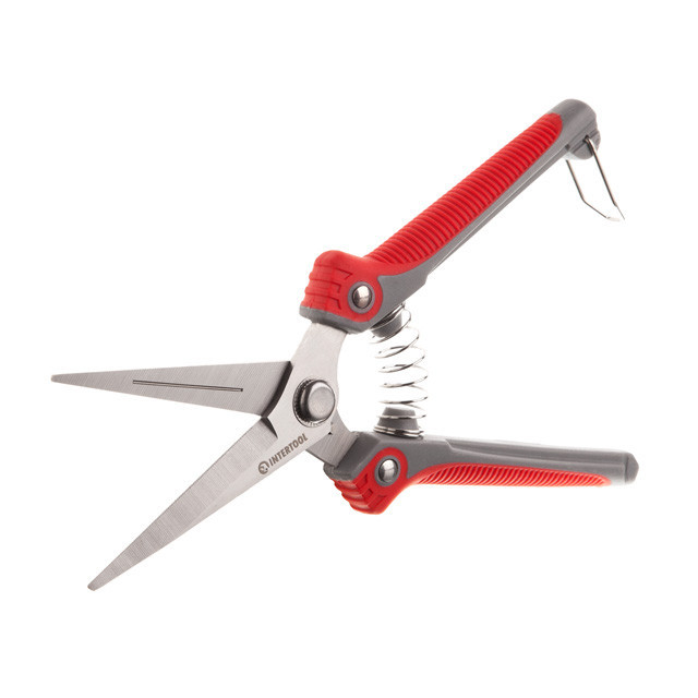 Секатор для винограду, 200 мм, INOX, комбінована рукоятка INTERTOOL FT-1015 Киев - изображение 4