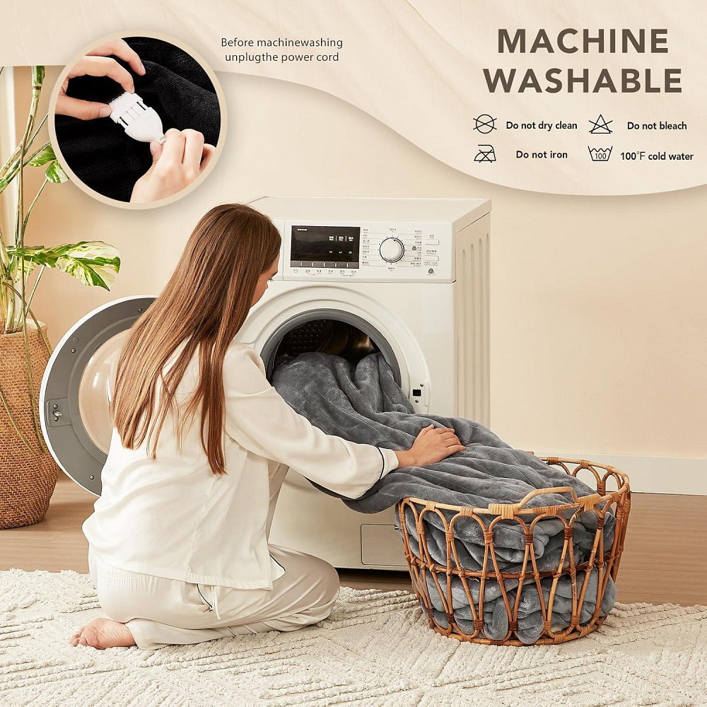 Двостороння ковдра з підігрівом 180 × 150 см Луцьк - фото 4