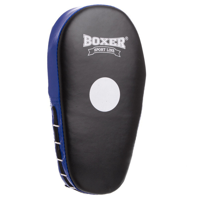 Лапа Пряма подовжена для боксу та єдиноборств BOXER 2006-01 розмір 38х18х4,5 см чорний-синій Київ - фото 2