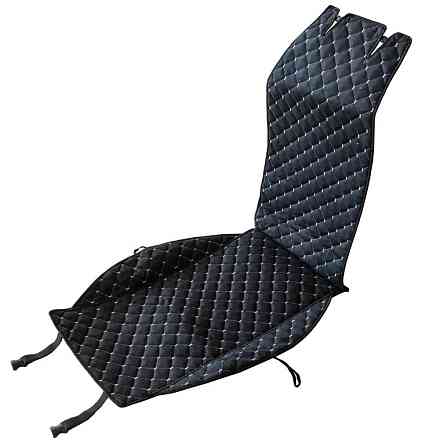 Накидка на передние сиденья (алькантара) PolyteP, к-т (2 шт., белая строчка) Киев