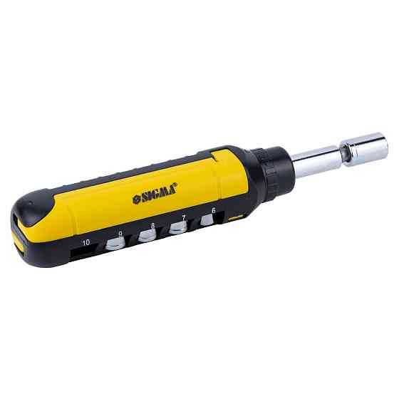 Отвертка с реверсом + торцевые насадки и биты 1/4