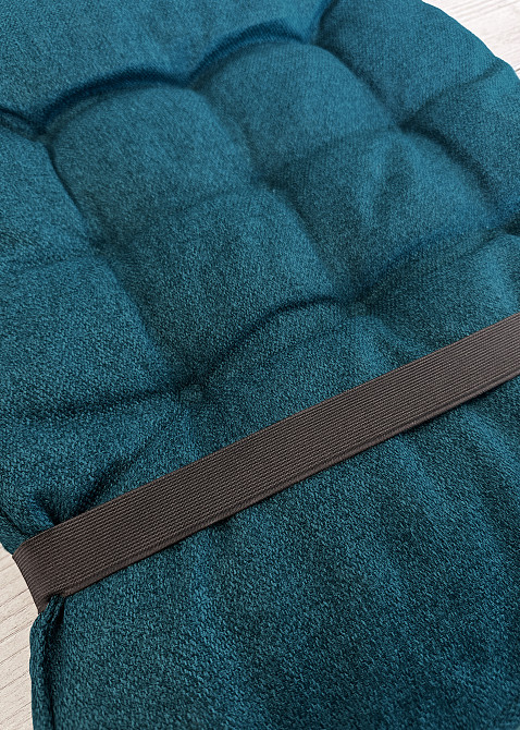 Подушка для стільців (40x120х4 см) подвійна Decorator Мальмо колір лазурний 84-173 Київ - фото 8