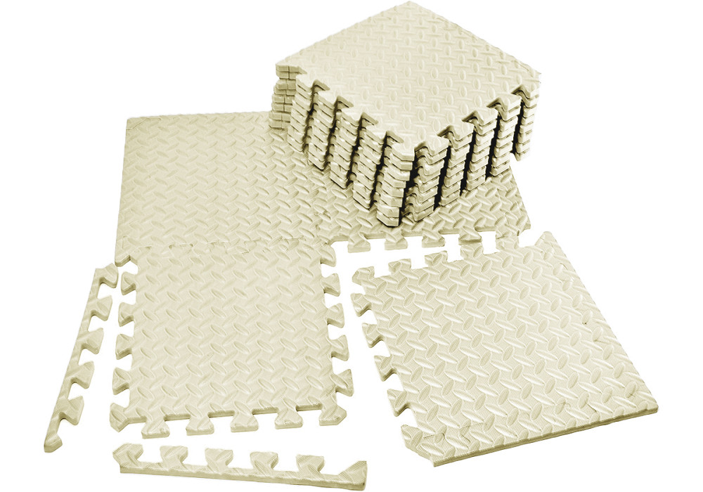 Татамі мат EasyFit 8 шт (30х30х1 см) хвіст ластівки білий Коломия - фото 1