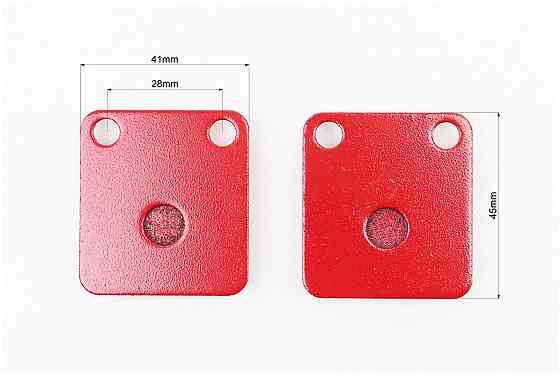 Гальмівні колодки (дискові) "квадрат" Viper - RACE/STORM/GY6 к-кт 2шт, червоні Киев