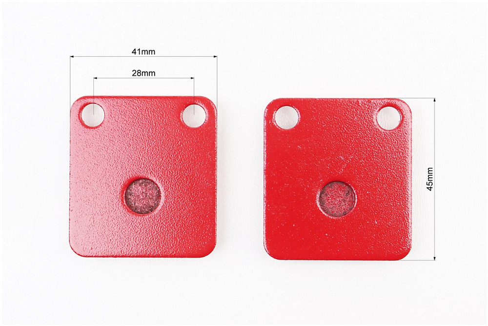 Гальмівні колодки (дискові) "квадрат" Viper - RACE/STORM/GY6 к-кт 2шт, червоні Київ - фото 2