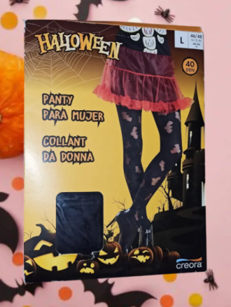 Колготки на Хелловін з кажанами жіночі 40 den L чорно-червоний Київ