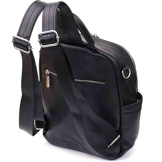 Женский рюкзак из натуральной кожи Vintage 23059 Черный Киев