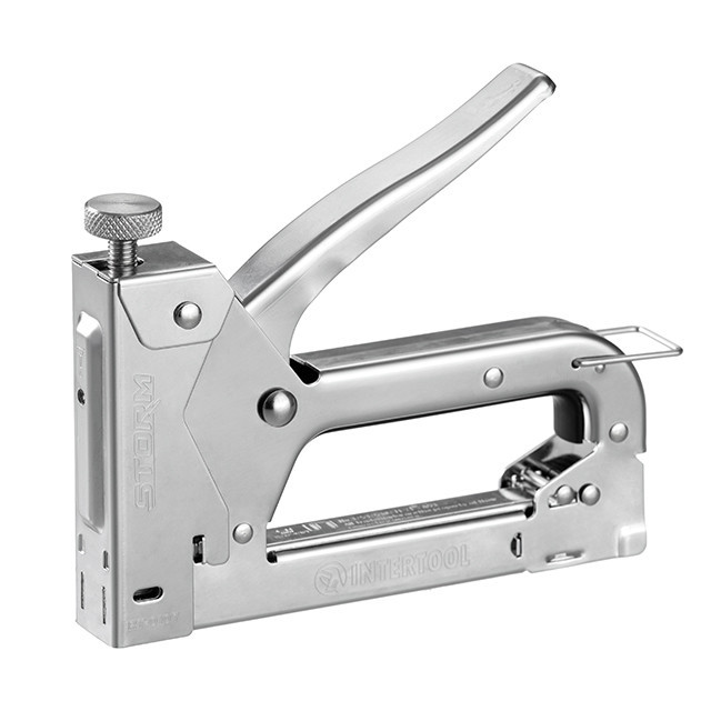 Степлер будівельний INTERTOOL RT-0107, під скобу 11,3×0,7×4-14 мм, хром, STORM Степлер для будівництва та оббивки Львів - фото 4