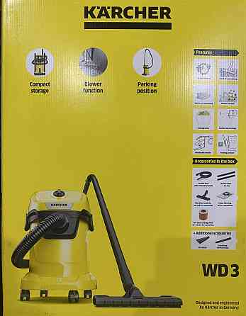 Пилосос Karcher WD 3 V-17/4/35+Nozzles 1.628-124.0 нові з Польщі. Харків