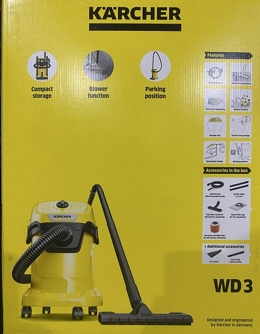 Пилосос Karcher WD 3 V-17/4/35+Nozzles 1.628-124.0 нові з Польщі. Харків - фото 5