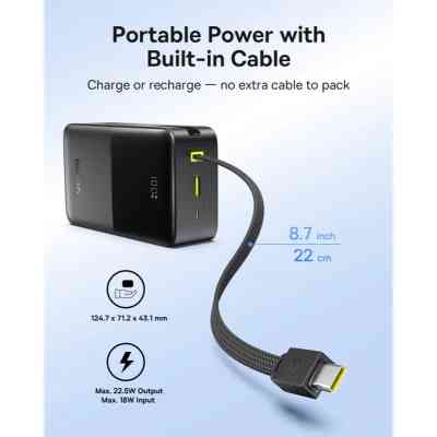 Батарея универсальная Baseus EnerFill FC51 Bipow2 Pro 30000mAh 22,5W build cab.USB-C black (E0028100) Винница