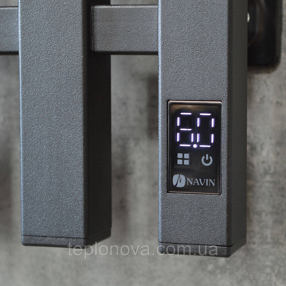 Сушарка для рушників електрична Navin Levante 450х1400 Sensor права, чорний муар Чернівці - фото 4