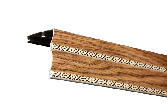 Алюминиевый карниз для штор БР-11 двухрядный Дуб светлый Бровары