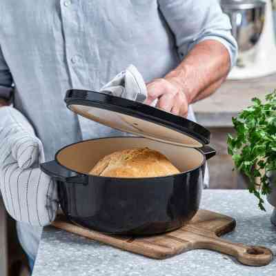 Каструля KitchenAid чавунна з кришкою 3,3 л Чорна (CC006058-001) Вінниця