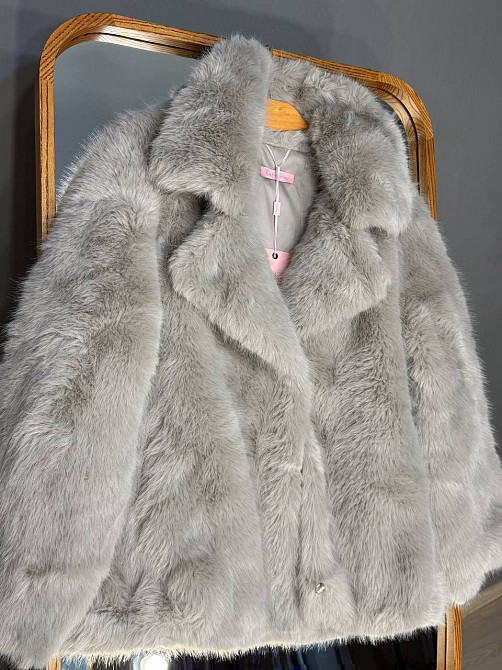 Шуба жіноча Fancy Matinee 5902 оверсайз з кишенями сіра, сірий, M Київ - фото 6