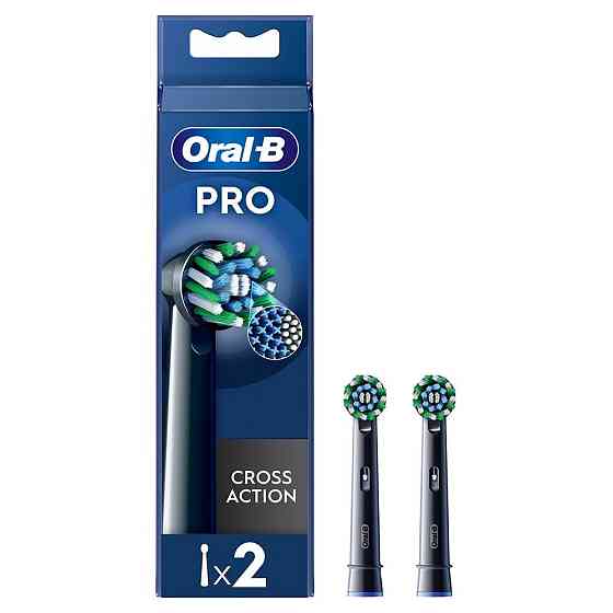 Насадка для зубної електрощітки Braun Oral-B Pro Cross Action Black EB50BRX (2 шт.) ( 25601 ) Харків
