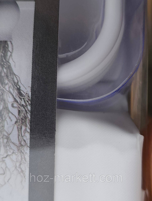 Штора в ванную однотоная с прозрачным верхом белая шторка для ванной 180 х 180 см Харьков - изображение 4