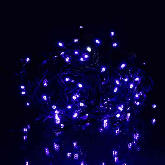 Garlando Новорічна гірлянда вулична Бахрома 6 м 105 LED чорний провід Синій 6МBBL Коломия